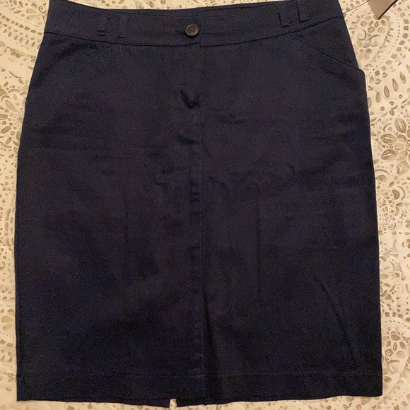 MNG navy pencil skirt Sz 6 - Picture 1 of 6